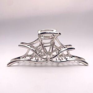 SEXY SPIDERWEB | Large Claw Hair Clip | Silver (Brand New!) 👻